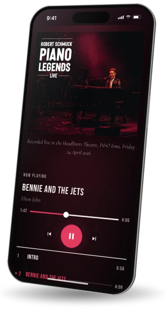 The album player on an iPhone, playing Bennie and the Jets